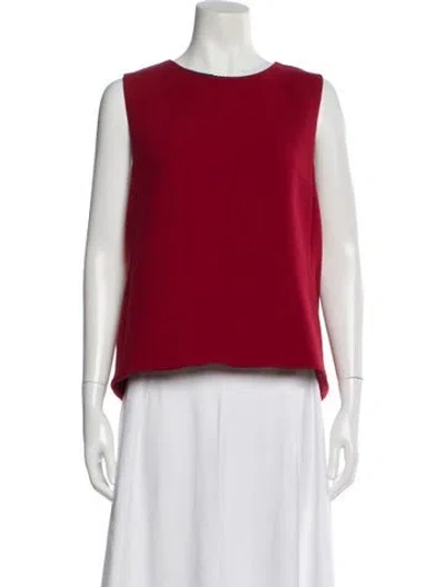 Pre-owned Marni Virgin Wool Crew Neck Top In Red