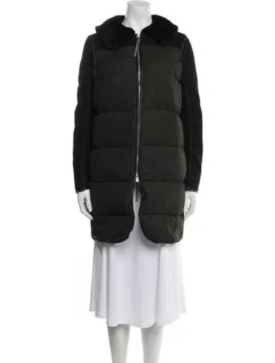 Pre-owned Marni Virgin Wool Down Coat In Green
