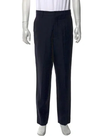Pre-owned Marni Virgin Wool Dress Pants In Blue