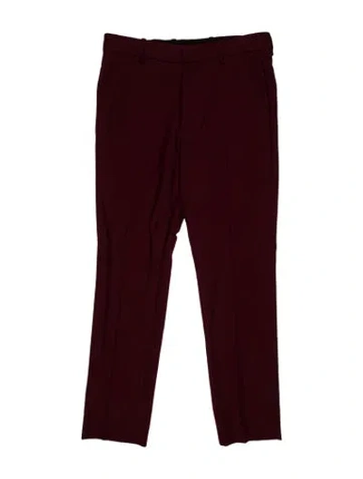 Pre-owned Marni Virgin Wool Dress Pants In Burgundy