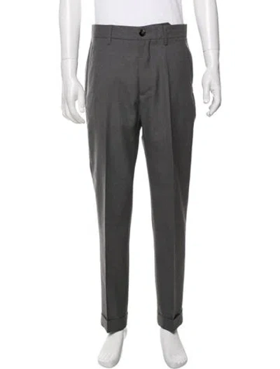 Pre-owned Marni Virgin Wool Dress Pants In Gray