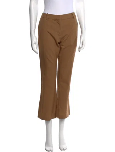 Pre-owned Marni Virgin Wool Flared Pants In Brown