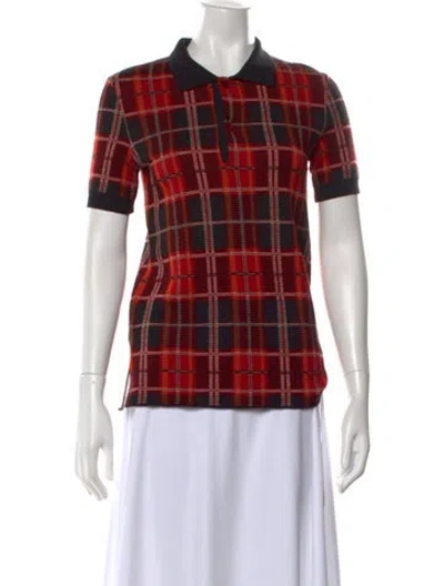 Pre-owned Marni Virgin Wool Floral Print Sweater In Red