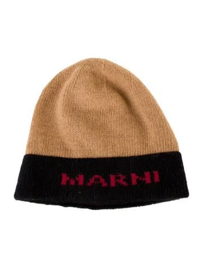 Pre-owned Marni Virgin Wool Hat W/tags In Brown