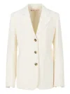 Marni Virgin Wool Jacket In White