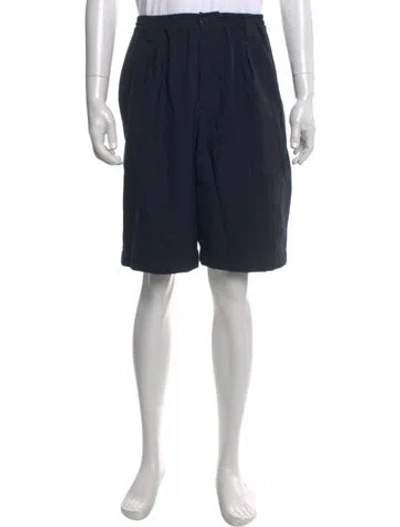 Pre-owned Marni Virgin Wool Jogger Shorts In Blue