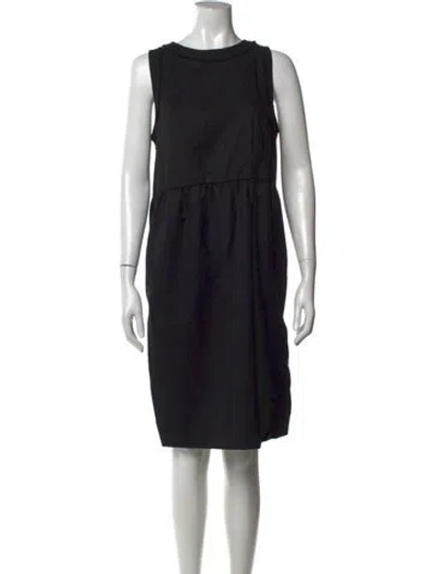 Pre-owned Marni Virgin Wool Knee-length Dress In Black
