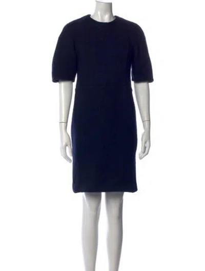 Pre-owned Marni Virgin Wool Knee-length Dress In Blue