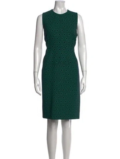 Pre-owned Marni Virgin Wool Knee-length Dress In Green