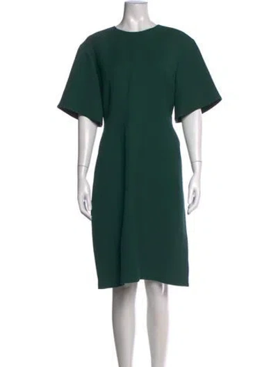 Pre-owned Marni Virgin Wool Knee-length Dress W/ Tags In Green