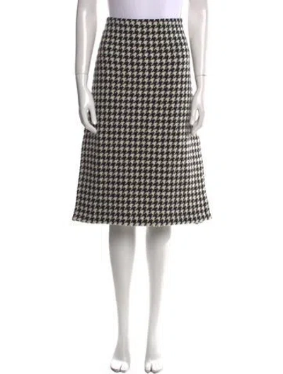 Pre-owned Marni Virgin Wool Knee-length Skirt In Black