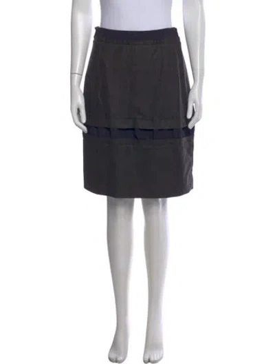 Pre-owned Marni Virgin Wool Knee-length Skirt In Gray