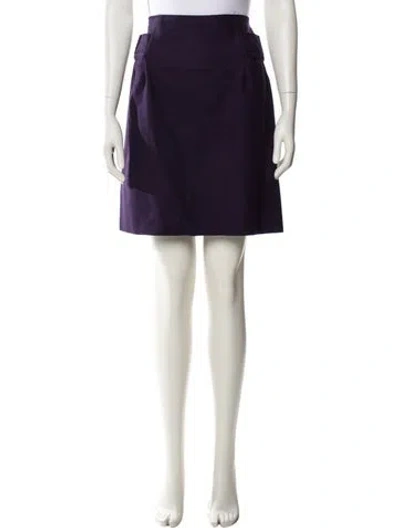Pre-owned Marni Virgin Wool Knee-length Skirt In Purple