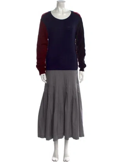 Pre-owned Marni Virgin Wool Long Dress In Black