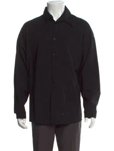 Pre-owned Marni Virgin Wool Long Sleeve Shirt In Black