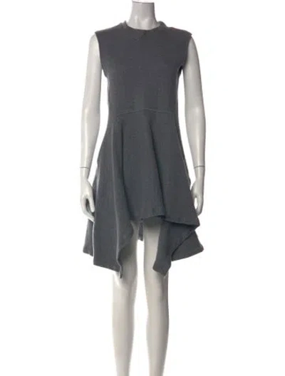 Pre-owned Marni Virgin Wool Midi Length Dress In Gray
