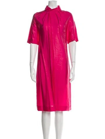 Pre-owned Marni Virgin Wool Midi Length Dress In Pink