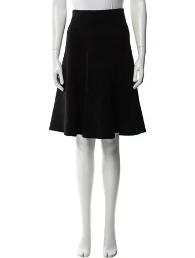 Pre-owned Marni Virgin Wool Midi Length Skirt In Black