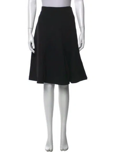 Pre-owned Marni Virgin Wool Midi Length Skirt In Black