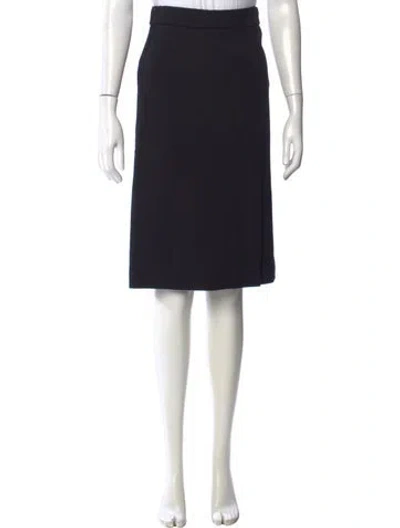 Pre-owned Marni Virgin Wool Midi Length Skirt In Black