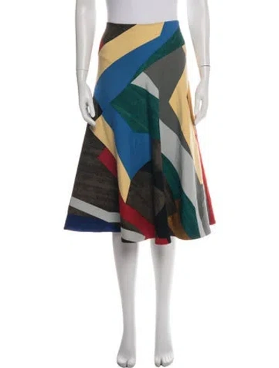 Pre-owned Marni Virgin Wool Midi Length Skirt In Brown