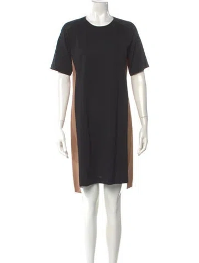 Pre-owned Marni Virgin Wool Mini Dress In Black