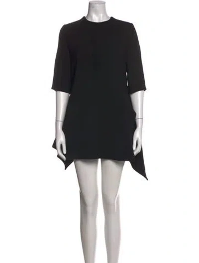 Pre-owned Marni Virgin Wool Mini Dress In Black