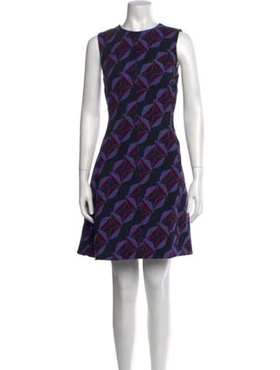 Pre-owned Marni Virgin Wool Mini Dress In Black