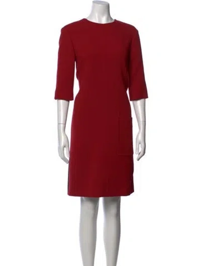Pre-owned Marni Virgin Wool Mini Dress In Red