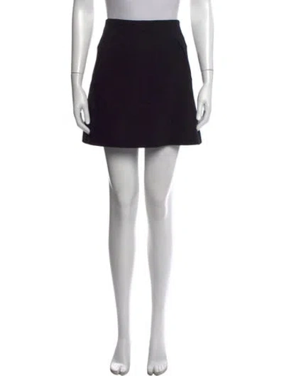 Pre-owned Marni Virgin Wool Mini Skirt In Black