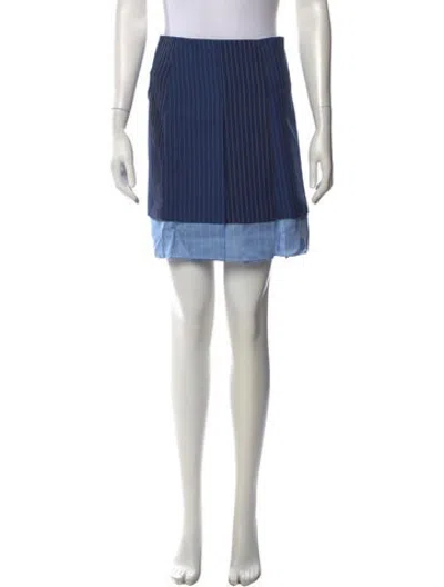 Pre-owned Marni Virgin Wool Mini Skirt In Blue