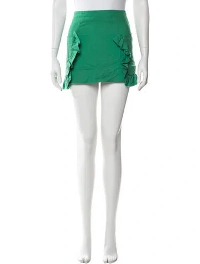 Pre-owned Marni Virgin Wool Mini Skirt In Green