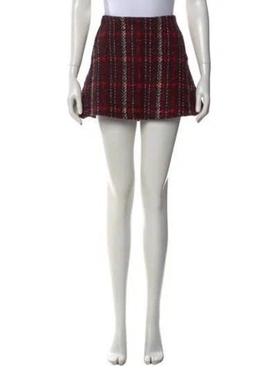 Pre-owned Marni Virgin Wool Mini Skirt In Red