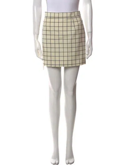 Pre-owned Marni Virgin Wool Mini Skirt In White