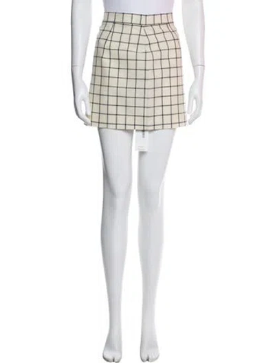 Pre-owned Marni Virgin Wool Mini Skirt In White