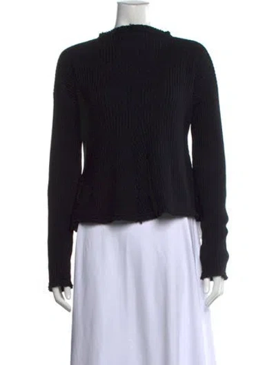 Pre-owned Marni Virgin Wool Mock Neck Sweater In Black