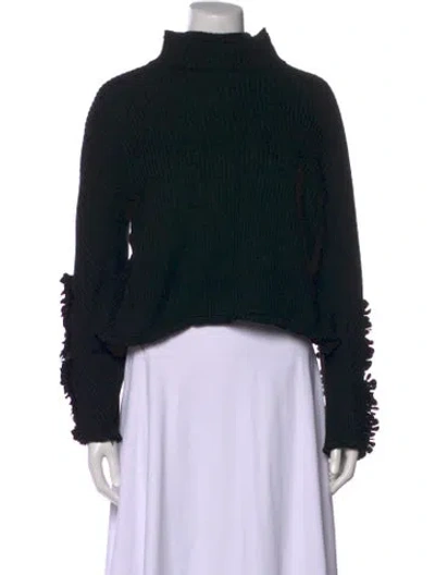 Pre-owned Marni Virgin Wool Mock Neck Sweater In Black