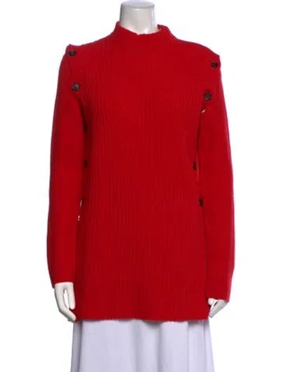 Pre-owned Marni Virgin Wool Mock Neck Sweater W/ Tags In Red