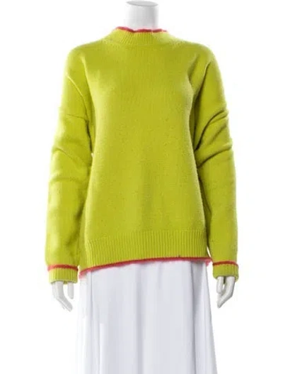Pre-owned Marni Virgin Wool Mock Neck Sweater In Yellow