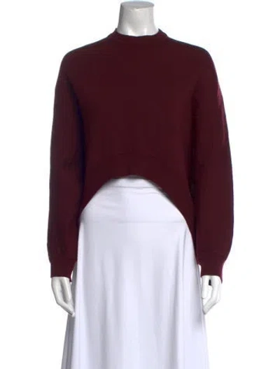 Pre-owned Marni Virgin Wool Mock Neck Sweatshirt In Burgundy