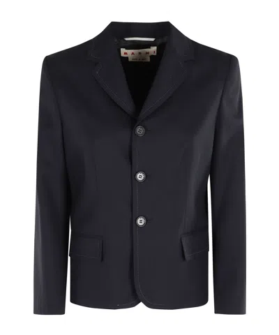 MARNI VIRGIN-WOOL NOTCHED-LAPEL BLAZER