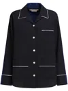 Marni Virgin Wool Pajama Shirt In Schwarz