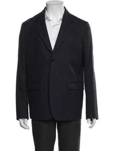 Pre-owned Marni Virgin Wool Plaid Print Blazer In Blue