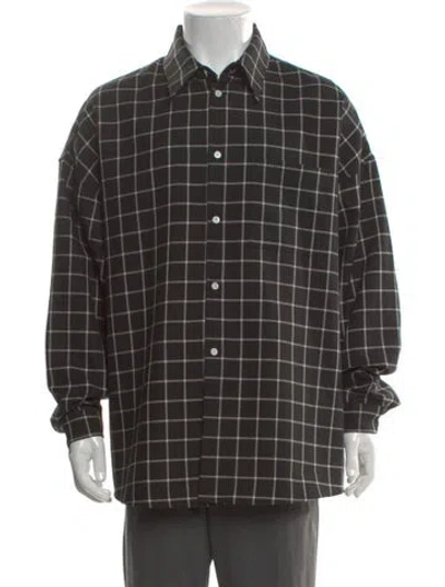 Pre-owned Marni Virgin Wool Plaid Print Shirt In Multi