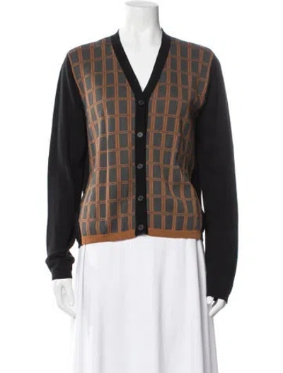 Pre-owned Marni Virgin Wool Plaid Print Sweater In Multi