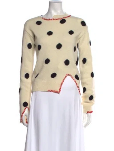 Pre-owned Marni Virgin Wool Polka Dot Print Sweater In Neutral