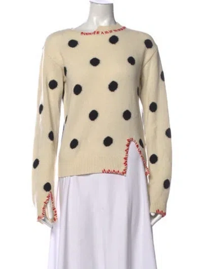 Pre-owned Marni Virgin Wool Polka Dot Print Sweater In Neutrals