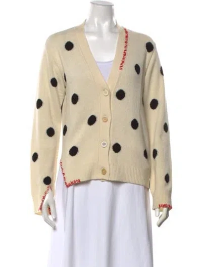 Pre-owned Marni Virgin Wool Polka Dot Print Sweater In Neutrals
