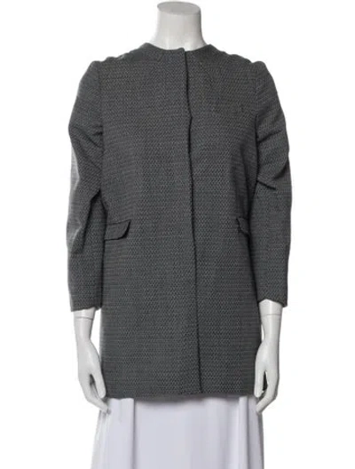Pre-owned Marni Virgin Wool Printed Jacket In Gray