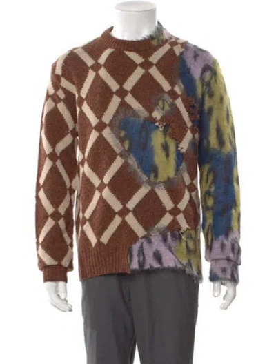 Pre-owned Marni Virgin Wool Printed Pullover W/ Tags In Green
